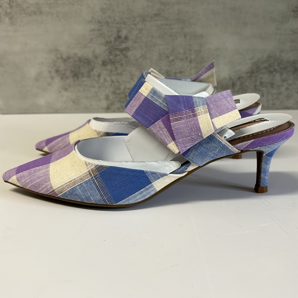NEW| Women’s Bandolino Plaid Preppy Millie Mule - Picture 7 of 8